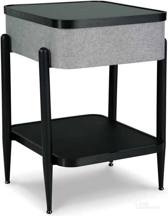 The appearance of Jorvalee Gray And Black Accent Table designed by Signature Design by Ashley in the modern / contemporary interior design. This gray and black piece of furniture  was selected by 1StopBedrooms from Jorvalee Collection to add a touch of cosiness and style into your home. Sku: A4000550. Material: Fabric. Product Type: Accent Table. Image1