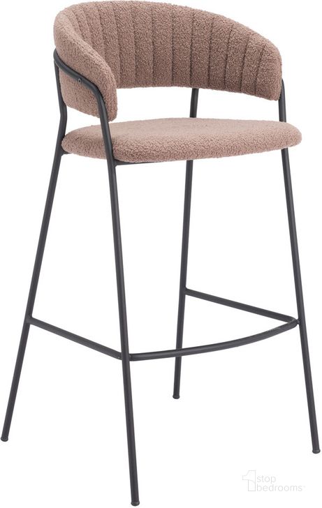 The appearance of Josephine Barstool Set of 2 In Brown designed by Zuo Modern in the modern / contemporary interior design. This brown piece of furniture  was selected by 1StopBedrooms from Josephine Collection to add a touch of cosiness and style into your home. Sku: 109674. Product Type: Barstool. Material: Plywood. Image1