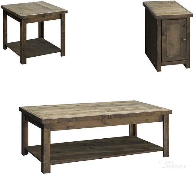 The appearance of Joshua Creek Occasional Table Set designed by Legends Furniture in the transitional interior design. This barnwood piece of furniture  was selected by 1StopBedrooms from Joshua Creek Collection to add a touch of cosiness and style into your home. Sku: JC4210.BNW;JC4110.BNW. Material: Wood. Product Type: Occasional Table Set. Image1
