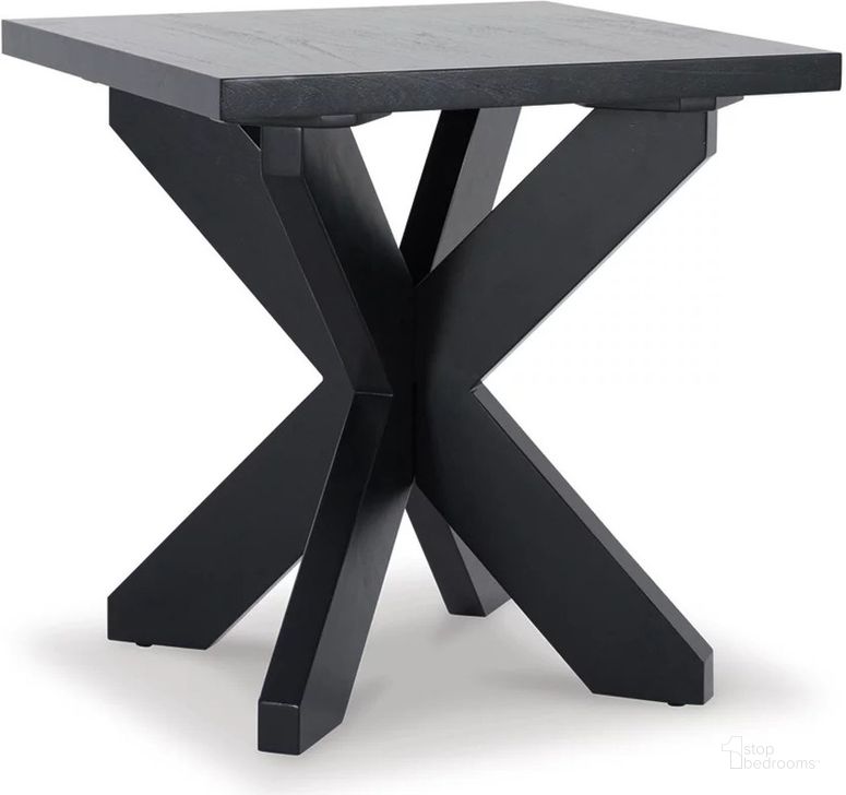 The appearance of Joshyard Black Square End Table designed by Signature Design by Ashley in the modern / contemporary interior design. This black piece of furniture  was selected by 1StopBedrooms from Joshyard Collection to add a touch of cosiness and style into your home. Sku: T461-2. Material: Wood. Product Type: End Table. Image1
