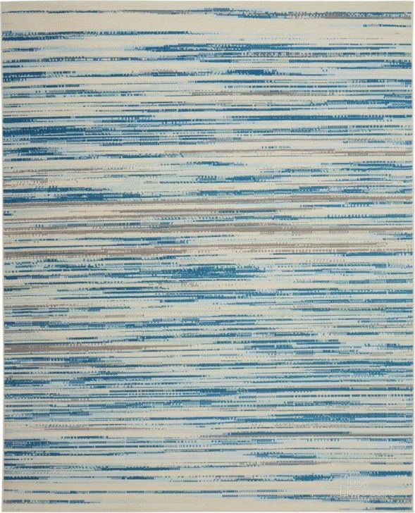 The appearance of Jubilant Blue 9 X 12 Area Rug designed by Nourison in the modern / contemporary interior design. This blue piece of furniture  was selected by 1StopBedrooms from Jubilant Collection to add a touch of cosiness and style into your home. Sku: 99446760982. Material: Polypropylene. Product Type: Area Rugs. Image1