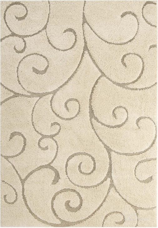 The appearance of Jubilant Burgeon Scrolling Vine 8X10 Shag Area Rug In Creame and Beige designed by Modway in the modern / contemporary interior design. This creame and beige piece of furniture  was selected by 1StopBedrooms from Jubilant Collection to add a touch of cosiness and style into your home. Sku: R-1151A-810. Material: Polypropylene. Product Type: Area Rugs. Image1