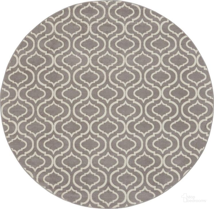The appearance of Jubilant Grey 8 Round Area Rug designed by Nourison in the transitional interior design. This grey piece of furniture  was selected by 1StopBedrooms from Jubilant Collection to add a touch of cosiness and style into your home. Sku: 99446326478. Material: Polypropylene. Product Type: Area Rugs. Image1