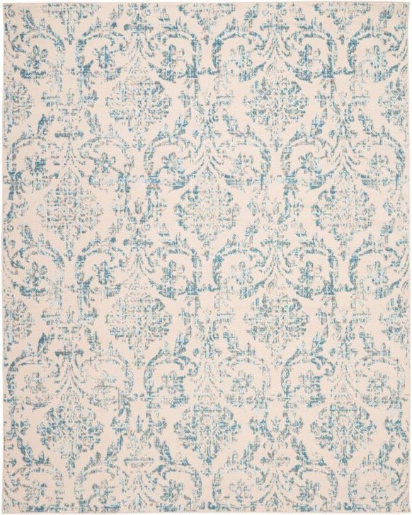 The appearance of Jubilant Ivory And Blue 8 X 10 Area Rug designed by Nourison in the transitional interior design. This ivory and blue piece of furniture  was selected by 1StopBedrooms from Jubilant Collection to add a touch of cosiness and style into your home. Sku: 99446478801. Material: Polypropylene. Product Type: Area Rugs. Image1