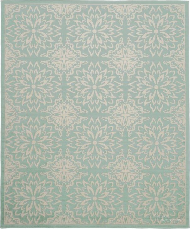 The appearance of Jubilant Ivory And Green 8 X 10 Area Rug designed by Nourison in the transitional interior design. This ivory and green piece of furniture  was selected by 1StopBedrooms from Jubilant Collection to add a touch of cosiness and style into your home. Sku: 99446478290. Material: Polypropylene. Product Type: Area Rugs. Image1