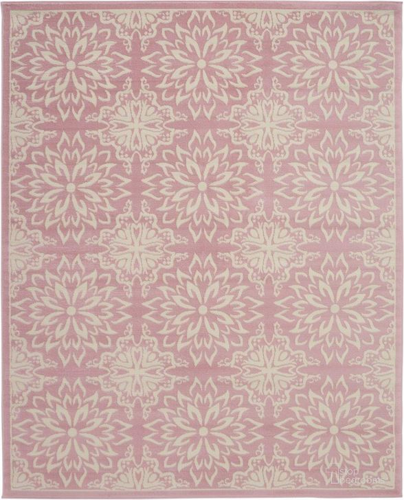 The appearance of Jubilant Ivory And Pink 7 X 10 Area Rug designed by Nourison in the transitional interior design. This ivory and pink piece of furniture  was selected by 1StopBedrooms from Jubilant Collection to add a touch of cosiness and style into your home. Sku: 99446325983. Material: Polypropylene. Product Type: Area Rugs. Image1