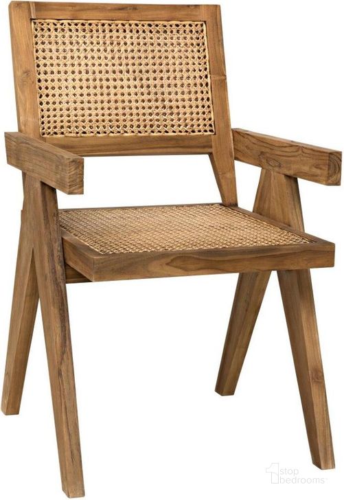 The appearance of Jude Chair With Caning In Teak designed by Noir in the transitional interior design. This clear piece of furniture  was selected by 1StopBedrooms from Jude Collection to add a touch of cosiness and style into your home. Sku: GCHA278T. Material: Wood. Product Type: Dining Chair. Image1