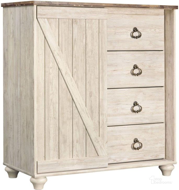 The appearance of Judith Place White Wash Chest 0qd2298711c designed by Harbour Home in the modern / contemporary interior design. This white wash piece of furniture  was selected by 1StopBedrooms from Judith Place Collection to add a touch of cosiness and style into your home. Sku: B267-48. Material: Wood. Product Type: Chest. Image1