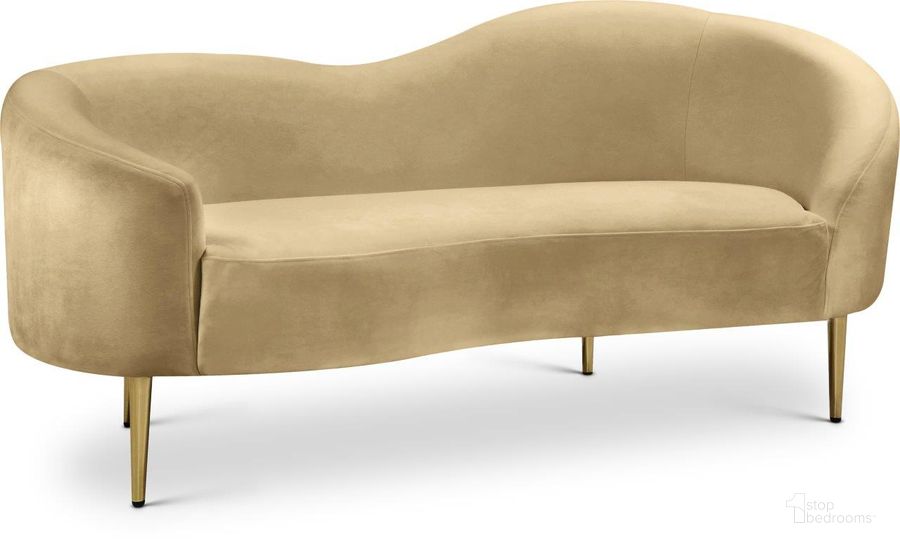 The appearance of Julesboro Camel Loveseat designed by Furnique in the modern / contemporary interior design. This camel piece of furniture  was selected by 1StopBedrooms from Julesboro Collection to add a touch of cosiness and style into your home. Sku: 659Camel-L. Product Type: Loveseat. Material: Velvet. Image1