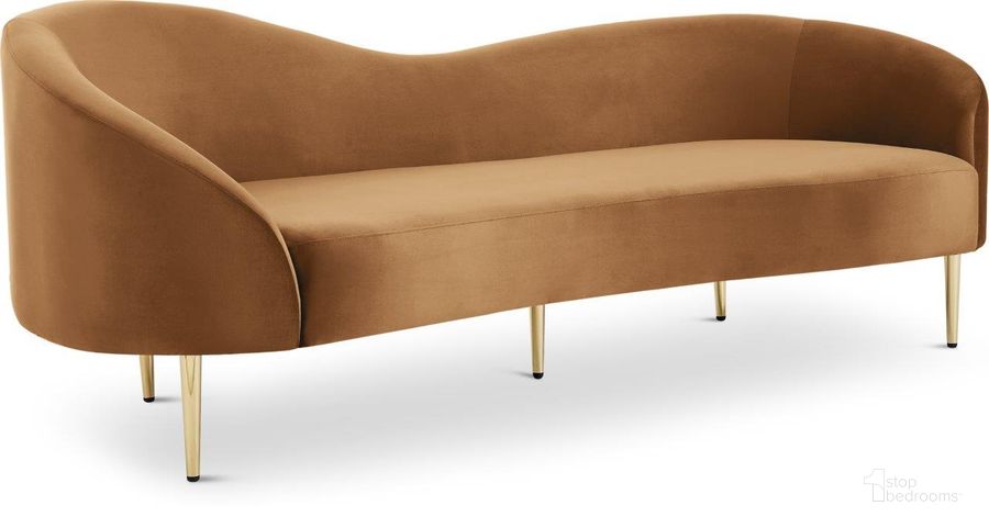 The appearance of Julesboro Saddle Sofa designed by Furnique in the modern / contemporary interior design. This saddle piece of furniture  was selected by 1StopBedrooms from Julesboro Collection to add a touch of cosiness and style into your home. Sku: 659Saddle-S. Product Type: Sofa. Material: Velvet. Image1