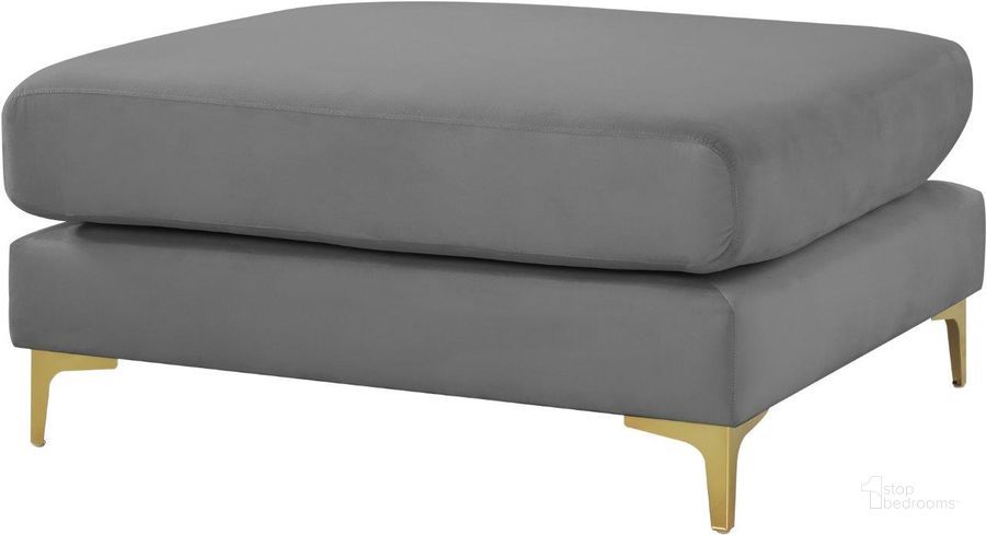 The appearance of Julia Grey Velvet Modular Ottoman designed by Meridian in the modern / contemporary interior design. This grey velvet piece of furniture  was selected by 1StopBedrooms from Julia Collection to add a touch of cosiness and style into your home. Sku: 605Grey-Ott. Product Type: Ottoman. Material: Velvet. Image1