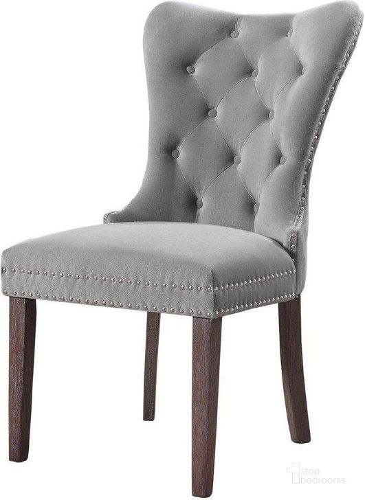 The appearance of Julia Light Gray Velvet Dining Side Chair Set of 2 In Light Gray designed by Best Master Furniture in the modern / contemporary interior design. This light gray piece of furniture  was selected by 1StopBedrooms from Julia Collection to add a touch of cosiness and style into your home. Sku: Y780GC. Product Type: Side Chair. Material: Velvet. Image1