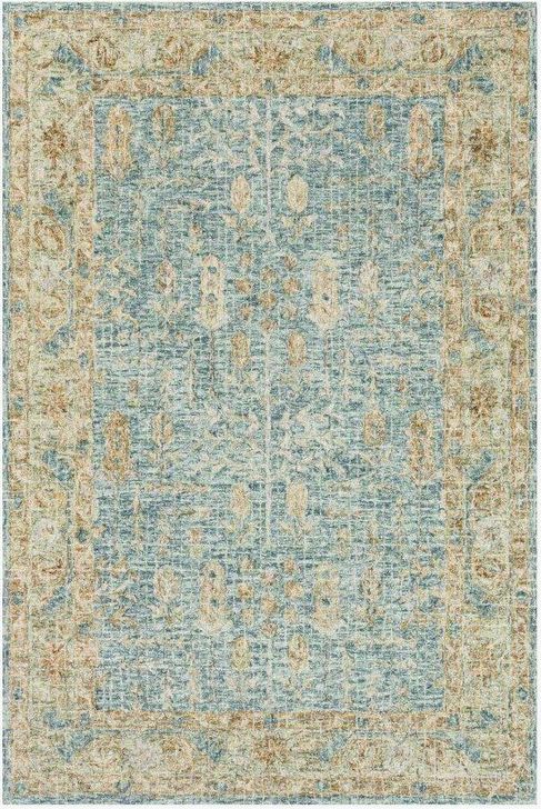 The appearance of Julian Blue/Gold Rug JULAJI-05BBGO5076 designed by Loloi Rugs in the transitional interior design. This blue and gold piece of furniture  was selected by 1StopBedrooms from Julian Collection to add a touch of cosiness and style into your home. Sku: JULAJI-05BBGO5076. Material: Wool. Product Type: Rug. Image1