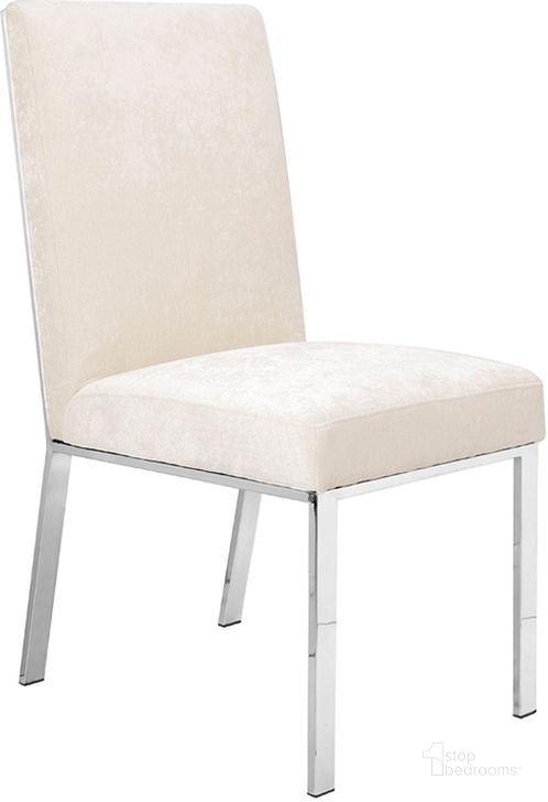 The appearance of Julian Ivory Dining Chair designed by Uptown Club in the modern / contemporary interior design. This ivory piece of furniture  was selected by 1StopBedrooms from Julian Collection to add a touch of cosiness and style into your home. Sku: GM3394. Material: Fabric. Product Type: Dining Chair. Image1