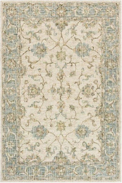 The appearance of Julian Ivory/Spa Rug JULAJI-06IVSP5076 designed by Loloi Rugs in the transitional interior design. This ivory and spa piece of furniture  was selected by 1StopBedrooms from Julian Collection to add a touch of cosiness and style into your home. Sku: JULAJI-06IVSP5076. Material: Wool. Product Type: Rug. Image1