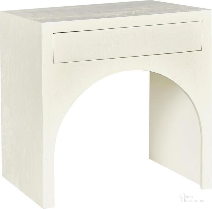 The appearance of June Cream Oak Night Stand designed by Meridian in the transitional interior design. This cream piece of furniture  was selected by 1StopBedrooms from June Collection to add a touch of cosiness and style into your home. Sku: 342Cream-NS. Material: Wood. Product Type: Nightstand. Image1
