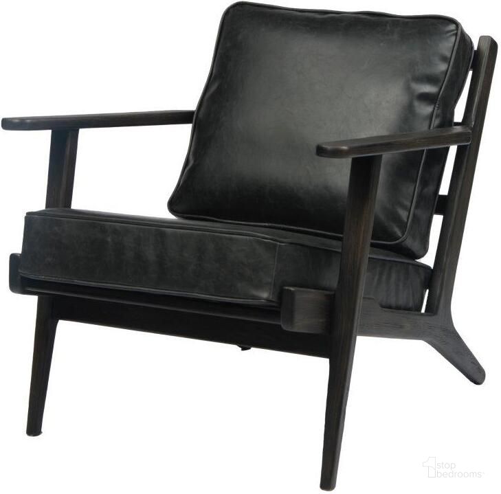 The appearance of Junior Arm Chair In Black designed by LH Imports in the transitional interior design. This black piece of furniture  was selected by 1StopBedrooms from Junior Collection to add a touch of cosiness and style into your home. Sku: SNH-35. Product Type: Arm Chair. Material: PU. Image1