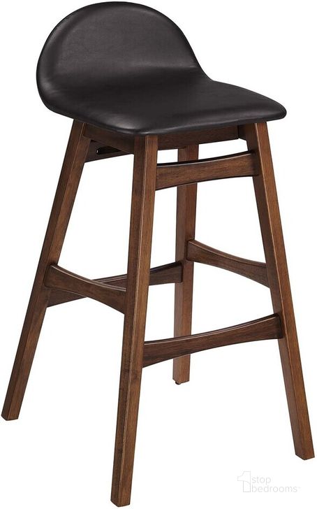 The appearance of Juno Wood Bar Stool Set of 2 In Brown designed by Modway in the transitional interior design. This brown piece of furniture  was selected by 1StopBedrooms from Juno Collection to add a touch of cosiness and style into your home. Sku: EEI-6554-BRN. Product Type: Barstool. Material: Foam. Image1