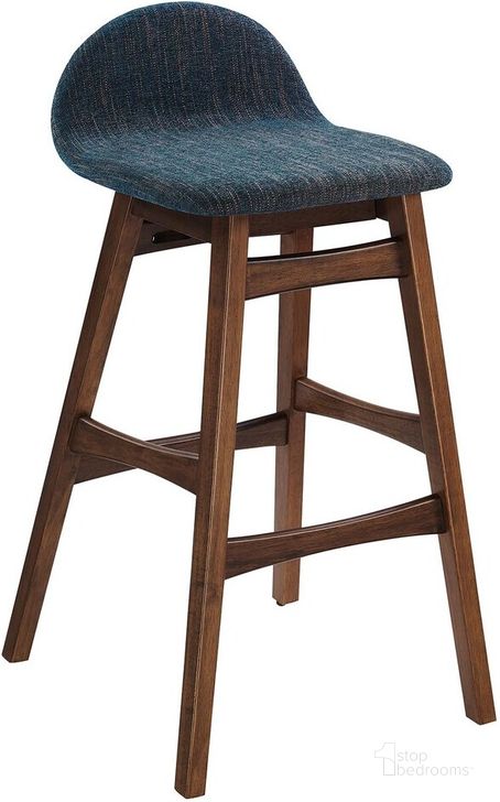 The appearance of Juno Wood Bar Stool Set of 2 In Navy designed by Modway in the transitional interior design. This navy piece of furniture  was selected by 1StopBedrooms from Juno Collection to add a touch of cosiness and style into your home. Sku: EEI-6553-HEA. Product Type: Barstool. Material: Foam. Image1
