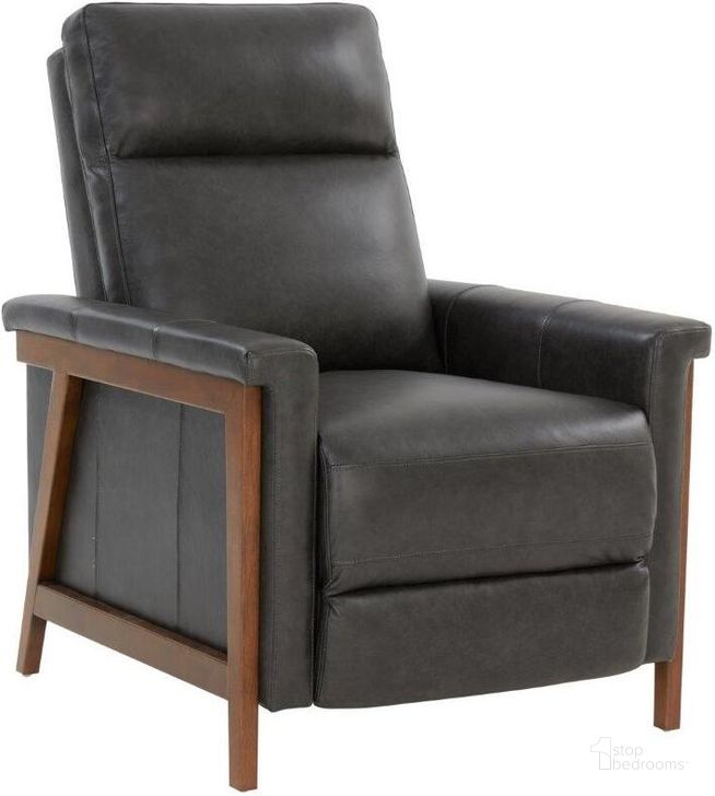 The appearance of Jutlandsville Charcoal Recliner designed by Artisan Elegance in the modern / contemporary interior design. This charcoal piece of furniture  was selected by 1StopBedrooms from Jutlandsville Collection to add a touch of cosiness and style into your home. Sku: 71179571296. Material: Leather. Product Type: Recliner. Image1
