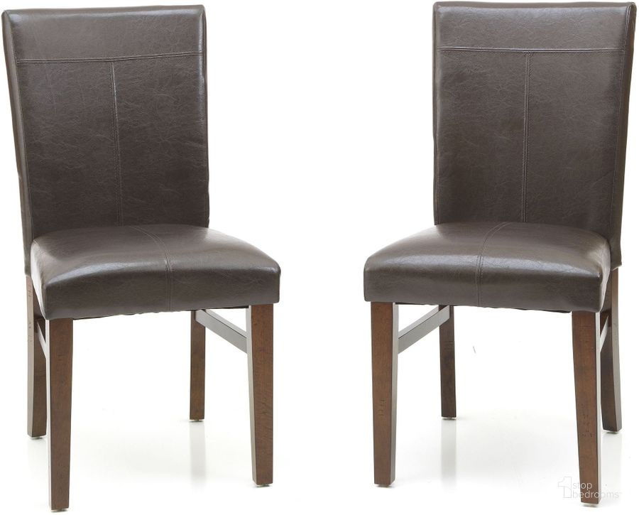 The appearance of Kona Brushed Rasin Parsons Side Chair Set of 2 designed by Intercon in the transitional interior design. This brown piece of furniture  was selected by 1StopBedrooms from Kona Collection to add a touch of cosiness and style into your home. Sku: KA-CH-280L-RAI-RTA. Product Type: Side Chair. Image1