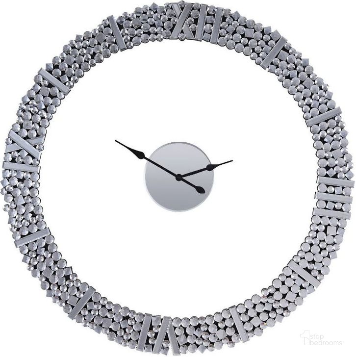 The appearance of Kachina Round Wall Clock designed by ACME in the glam interior design. This medium color piece of furniture  was selected by 1StopBedrooms from Kachina Collection to add a touch of cosiness and style into your home. Sku: 97611. Material: MDF. Product Type: Clock. Image1