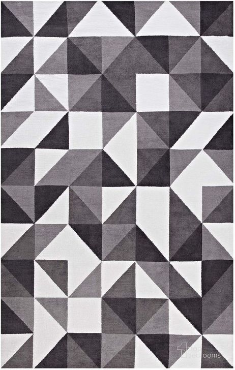 The appearance of Kahula Geometric Triangle Mosaic 5X8 Area Rug In Gray and White designed by Modway in the modern / contemporary interior design. This gray and white piece of furniture  was selected by 1StopBedrooms from Kahula Collection to add a touch of cosiness and style into your home. Sku: R-1014A-58. Material: Polyester. Product Type: Area Rugs. Image1