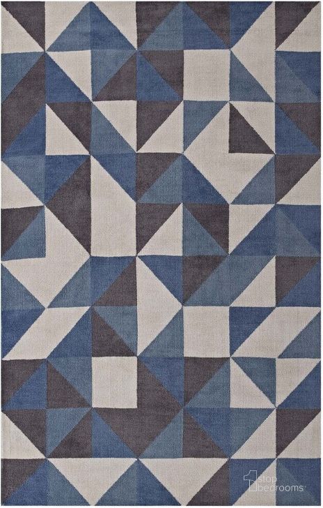 The appearance of Kahula Geometric Triangle Mosaic 5X8 Area Rug In Gray designed by Modway in the modern / contemporary interior design. This gray piece of furniture  was selected by 1StopBedrooms from Kahula Collection to add a touch of cosiness and style into your home. Sku: R-1014B-58. Material: Polyester. Product Type: Area Rugs. Image1