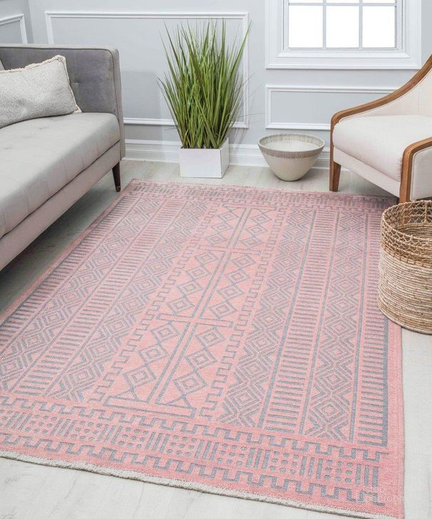 The appearance of Kai KI30A Faintly Folk Transitional Vintage Red 8' x 10' Area Rug designed by Rugs America in the transitional interior design. This red piece of furniture  was selected by 1StopBedrooms from Kai Collection to add a touch of cosiness and style into your home. Sku: RA30289. Material: Polyester. Product Type: Area Rugs. Image1