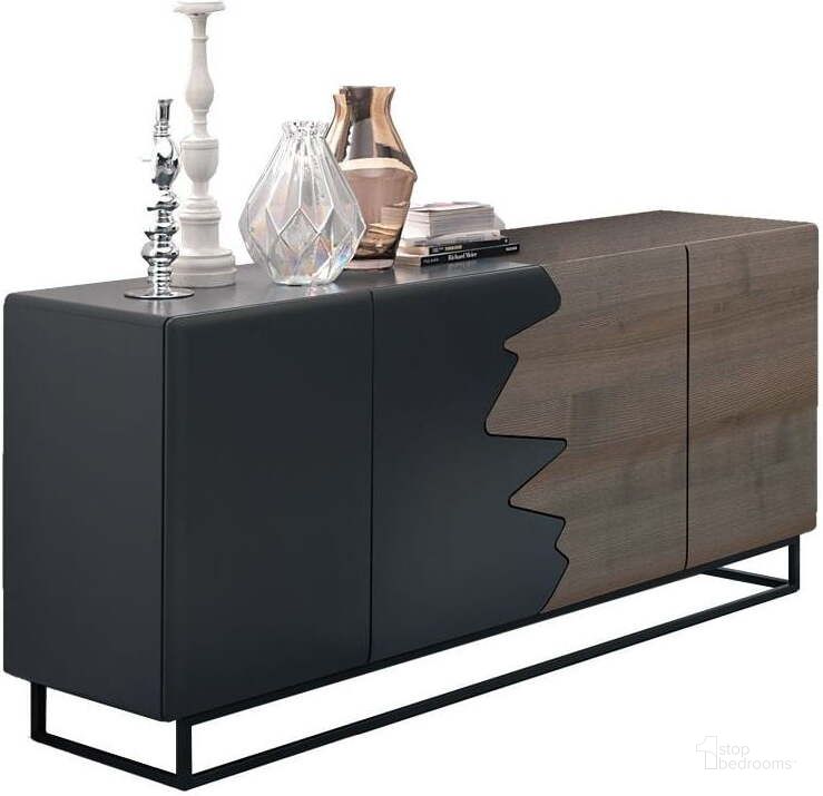 The appearance of Kali Grey Ash Sideboard designed by Bellini Modern Living in the modern / contemporary interior design. This gray piece of furniture  was selected by 1StopBedrooms from Kali Collection to add a touch of cosiness and style into your home. Sku: Kali-1000 SB ASH-GRY. Product Type: Sideboard. Image1