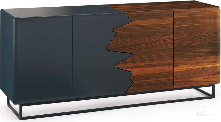 The appearance of Kali Walnut Sideboard designed by Bellini Modern Living in the modern / contemporary interior design. This brown piece of furniture  was selected by 1StopBedrooms from Kali Collection to add a touch of cosiness and style into your home. Sku: Kali-1000 SB WAL-GRY. Product Type: Sideboard. Image1