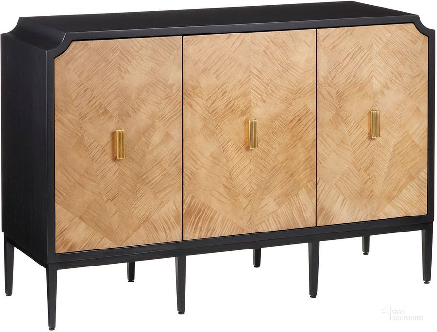 The appearance of Kallista Cabinet In Black and Taupe designed by Currey & Company in the modern / contemporary interior design. This black/taupe piece of furniture  was selected by 1StopBedrooms from Kallista Collection to add a touch of cosiness and style into your home. Sku: 3000-0270. Material: Wood. Product Type: Cabinet. Image1