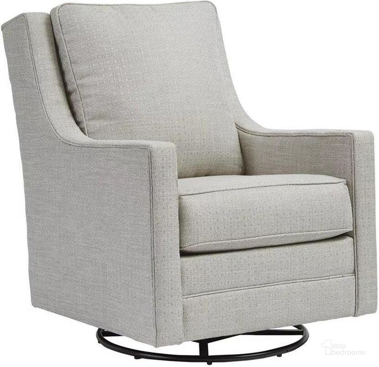 The appearance of Kambria Frost Accent Chair designed by Signature Design by Ashley in the transitional interior design. This frost piece of furniture  was selected by 1StopBedrooms from Kambria Collection to add a touch of cosiness and style into your home. Sku: A3000206. Material: Fabric. Product Type: Accent Chair. Image1