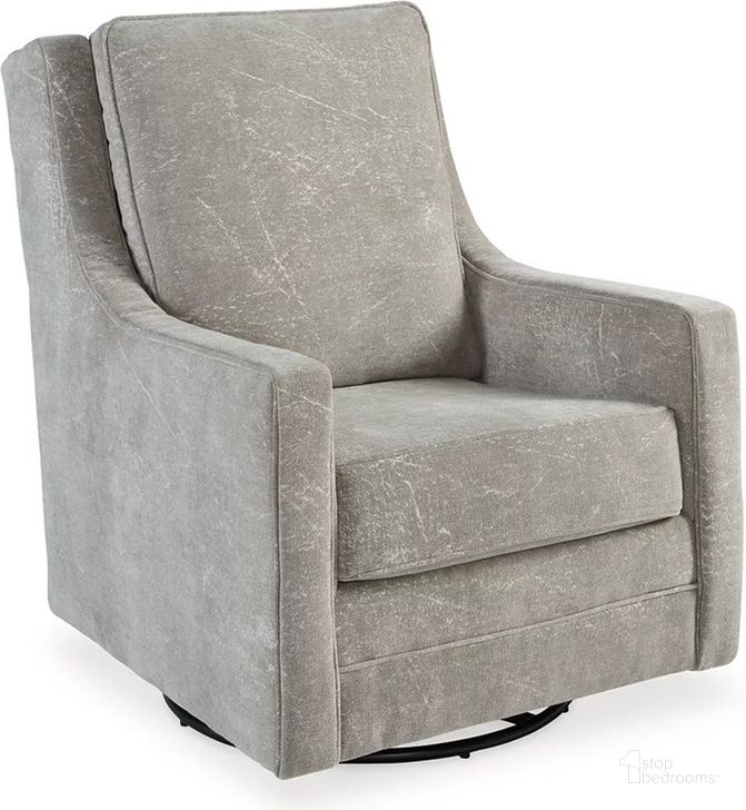 The appearance of Kambria Pebble Swivel Glider Accent Chair designed by Signature Design by Ashley in the modern / contemporary interior design. This pebble piece of furniture  was selected by 1StopBedrooms from Kambria Collection to add a touch of cosiness and style into your home. Sku: A3000208. Material: Fabric. Product Type: Accent Chair. Image1