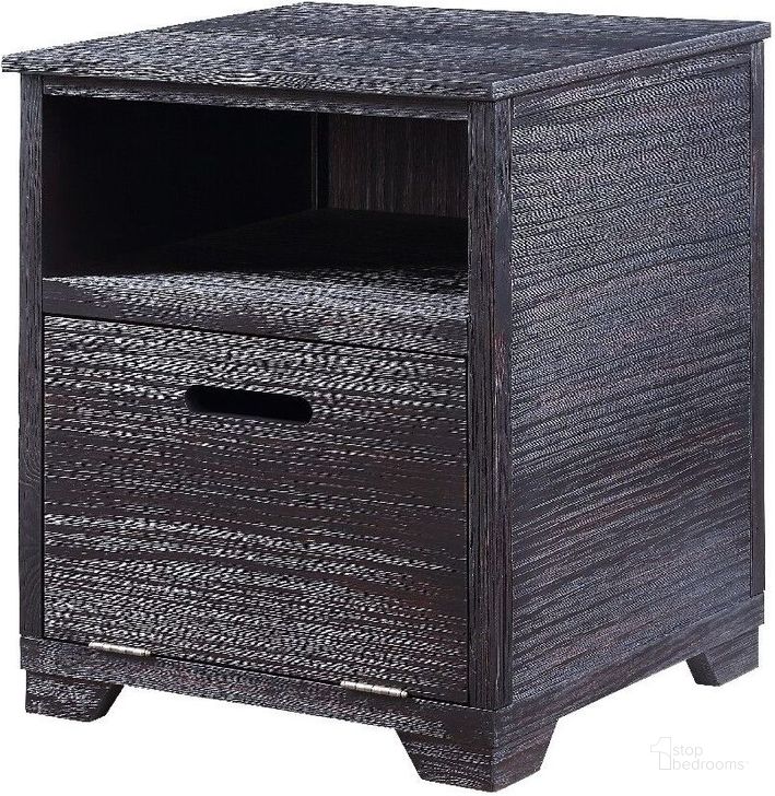 The appearance of Kamilia Antique Black End Table designed by ACME in the transitional interior design. This antique black piece of furniture  was selected by 1StopBedrooms from Kamilia Collection to add a touch of cosiness and style into your home. Sku: 85967. Material: Wood. Product Type: End Table.