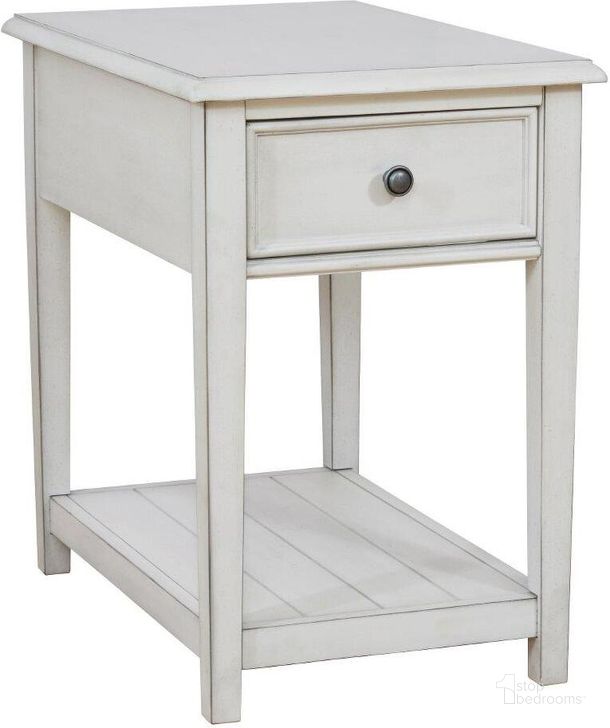 The appearance of Kanwyn Antique White End Table designed by Signature Design by Ashley in the modern / contemporary interior design. This white wash piece of furniture  was selected by 1StopBedrooms from Kanwyn Collection to add a touch of cosiness and style into your home. Sku: T937-3. Material: Wood. Product Type: End Table. Image1