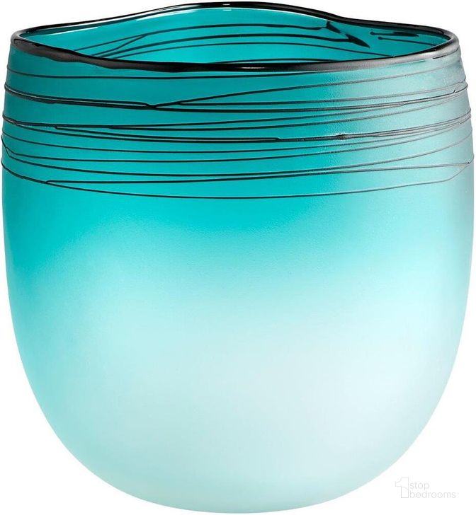 The appearance of Kapalua Blue And White Large Vase designed by Cyan Design in the modern / contemporary interior design. This blue and white piece of furniture  was selected by 1StopBedrooms from Kapalua Collection to add a touch of cosiness and style into your home. Sku: 10895. Material: Glass. Product Type: Vase.