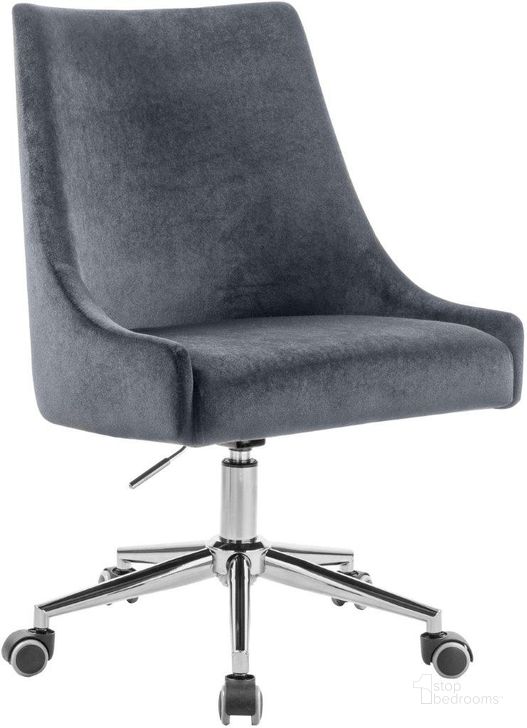 The appearance of Karina Grey Velvet Office Chair 164Grey designed by Meridian in the modern / contemporary interior design. This grey velvet piece of furniture  was selected by 1StopBedrooms from Karina Collection to add a touch of cosiness and style into your home. Sku: 164Grey. Product Type: Office Chair. Material: Velvet. Image1