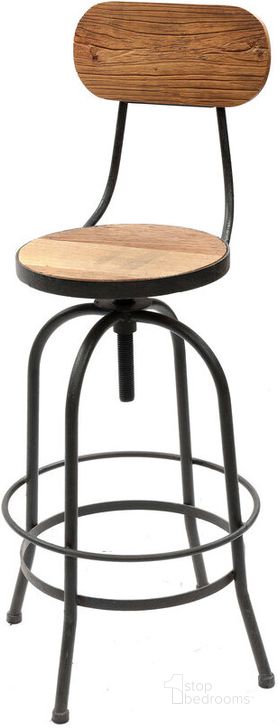 The appearance of Karma Adjustable Swivel Stool In Reclaimed Pine designed by Progressive Furniture in the transitional interior design. This reclaimed pine piece of furniture  was selected by 1StopBedrooms from Karma Collection to add a touch of cosiness and style into your home. Sku: A119-42. Product Type: Barstool. Material: Pine. Image1
