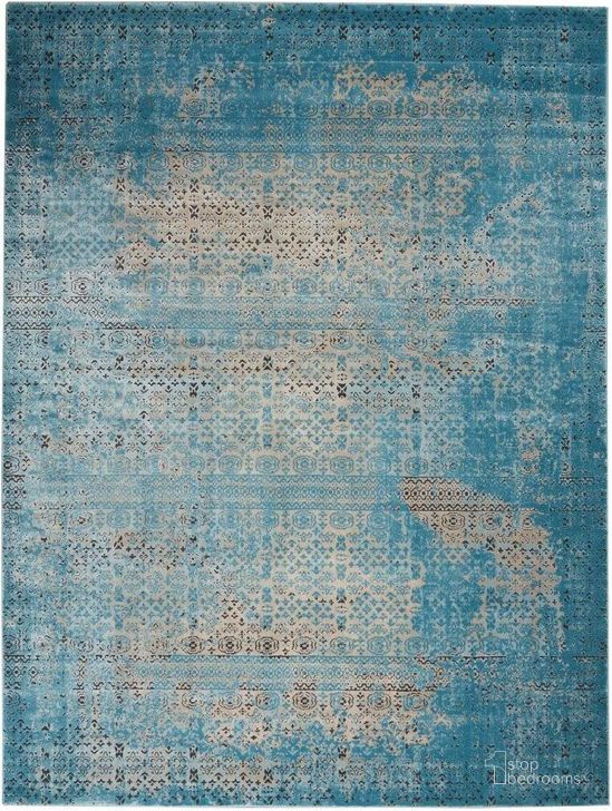 The appearance of Karma Blue 7 X 10 Area Rug designed by Nourison in the transitional interior design. This blue piece of furniture  was selected by 1StopBedrooms from Karma Collection to add a touch of cosiness and style into your home. Sku: 99446297099. Material: Polypropylene. Product Type: Area Rugs. Image1