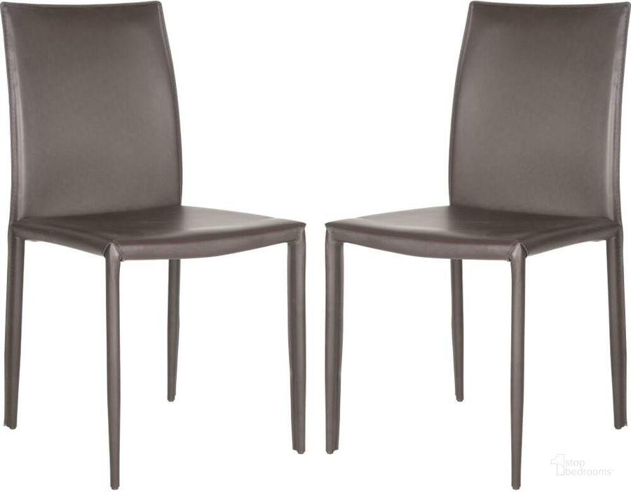 The appearance of Karna Brown 19 Inch Dining Chair designed by Safavieh in the modern / contemporary interior design. This brown piece of furniture  was selected by 1StopBedrooms from Gordon Collection to add a touch of cosiness and style into your home. Sku: FOX2009H-SET2. Product Type: Dining Chair. Material: Iron. Image1