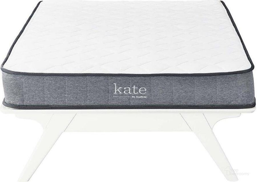The appearance of Kate 6 Inch Twin Mattress In White designed by Modway in the modern / contemporary interior design. This white piece of furniture  was selected by 1StopBedrooms from Kate Collection to add a touch of cosiness and style into your home. Sku: MOD-5772-WHI. Material: Fabric. Product Type: Mattress. Size: Twin. Comfort Level: Firm. Mattress Top: Tight Top. Mattress Type: Innerspring. Comfort Level: Firm. Mattress Thickness: 6". Image1