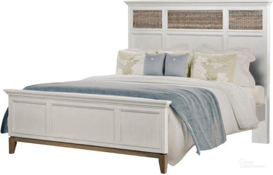 The appearance of Kauai King Bed In White designed by Sea Winds Trading in the transitional interior design. This white piece of furniture  was selected by 1StopBedrooms from Kauai Collection to add a touch of cosiness and style into your home. Sku: B537KBED-WHCRK. Bed Type: Panel Bed. Material: Wood. Product Type: Panel Bed. Bed Size: King. Image1