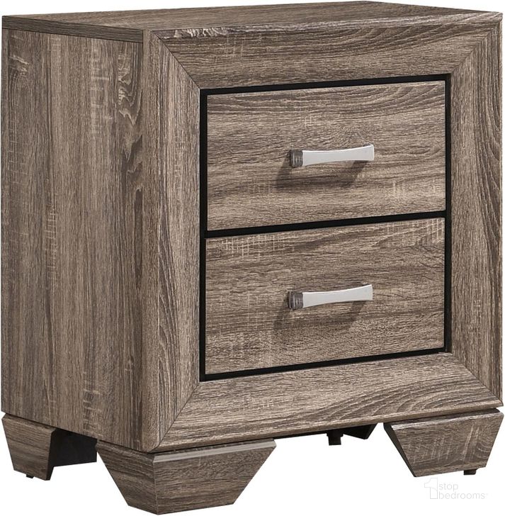 The appearance of Kauffman Washed Taupe Nightstand designed by Coaster in the transitional interior design. This brown piece of furniture  was selected by 1StopBedrooms from Kauffman Collection to add a touch of cosiness and style into your home. Sku: 204192. Material: Wood. Product Type: Nightstand. Image1