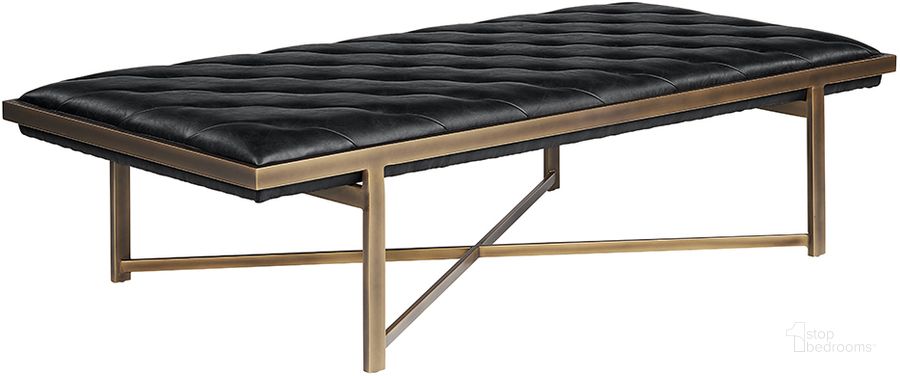 The appearance of Kayla Bench - Vintage Black designed by Sunpan in the modern / contemporary interior design. This black piece of furniture  was selected by 1StopBedrooms from Kayla Collection to add a touch of cosiness and style into your home. Sku: 106143. Material: Faux Leather. Product Type: Bench. Image1