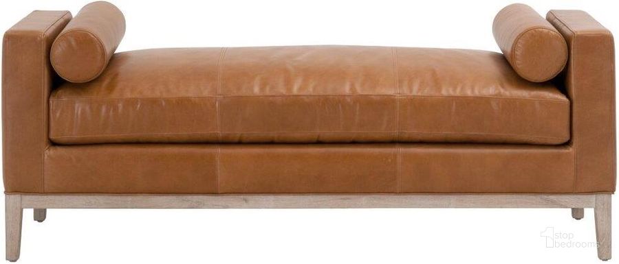 The appearance of Keaton Upholstered Bench designed by Essentials For Living in the modern / contemporary interior design. This brown piece of furniture  was selected by 1StopBedrooms from Stitch & Hand Collection to add a touch of cosiness and style into your home. Sku: 6700.WHBRN/NG. Material: Leather. Product Type: Bedroom Bench. Image1