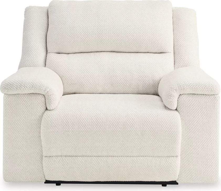 The appearance of Keensburg Wide Seat Power Recliner In Linen designed by Signature Design by Ashley in the modern / contemporary interior design. This linen piece of furniture  was selected by 1StopBedrooms from Keensburg Collection to add a touch of cosiness and style into your home. Sku: 6180782. Material: Fabric. Product Type: Recliner. Image1
