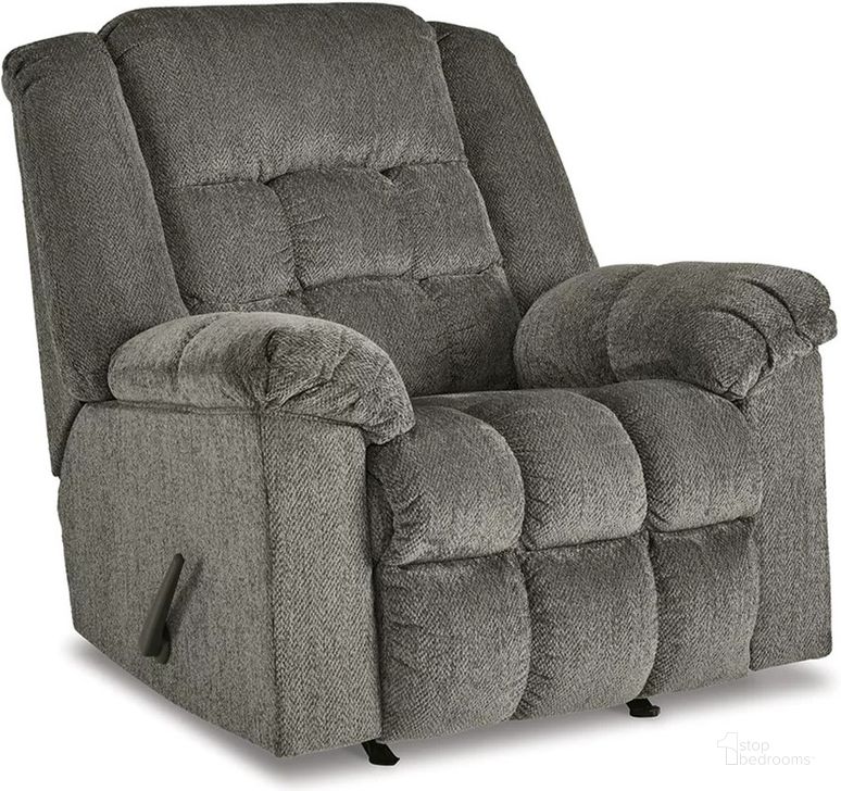 The appearance of Kegler Putty Rocker Recliner designed by Signature Design by Ashley in the modern / contemporary interior design. This putty piece of furniture  was selected by 1StopBedrooms from Kegler Collection to add a touch of cosiness and style into your home. Sku: 4450425. Material: Fabric. Product Type: Rocker Recliner. Image1