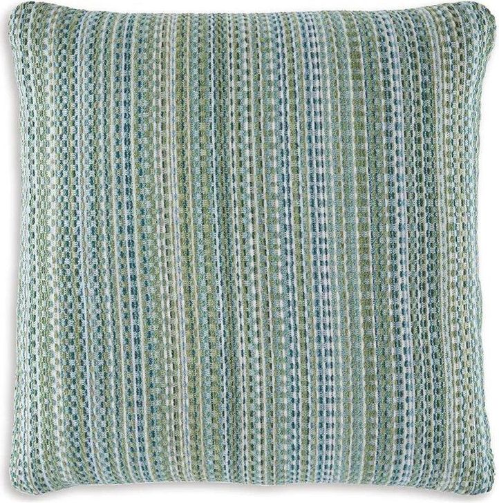 The appearance of Keithley Next-Gen Nuvella Pillow Set of 4 In Green and White designed by Signature Design by Ashley in the transitional interior design. This green and white piece of furniture  was selected by 1StopBedrooms from Keithley Next-Gen Nuvella Collection to add a touch of cosiness and style into your home. Sku: A1900004. Material: Fabric. Product Type: Pillow. Image1