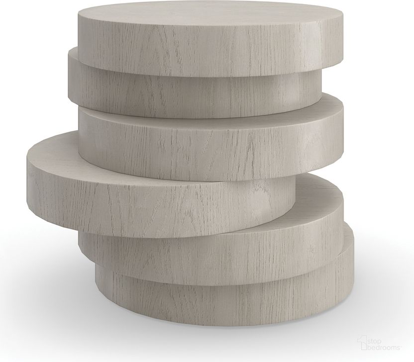 The appearance of Kelly Hoppen Rona Side Table In Fossil designed by Caracole in the modern / contemporary interior design. This fossil piece of furniture  was selected by 1StopBedrooms from Kelly Hoppen Collection to add a touch of cosiness and style into your home. Sku: KHC-022-413. Material: Wood. Product Type: Side Table. Image1